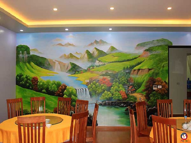 Vẽ tranh tường nhà hàng