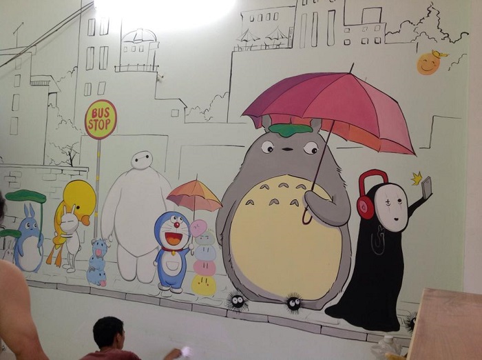 Vẽ tranh tường cho quán ăn nhanh