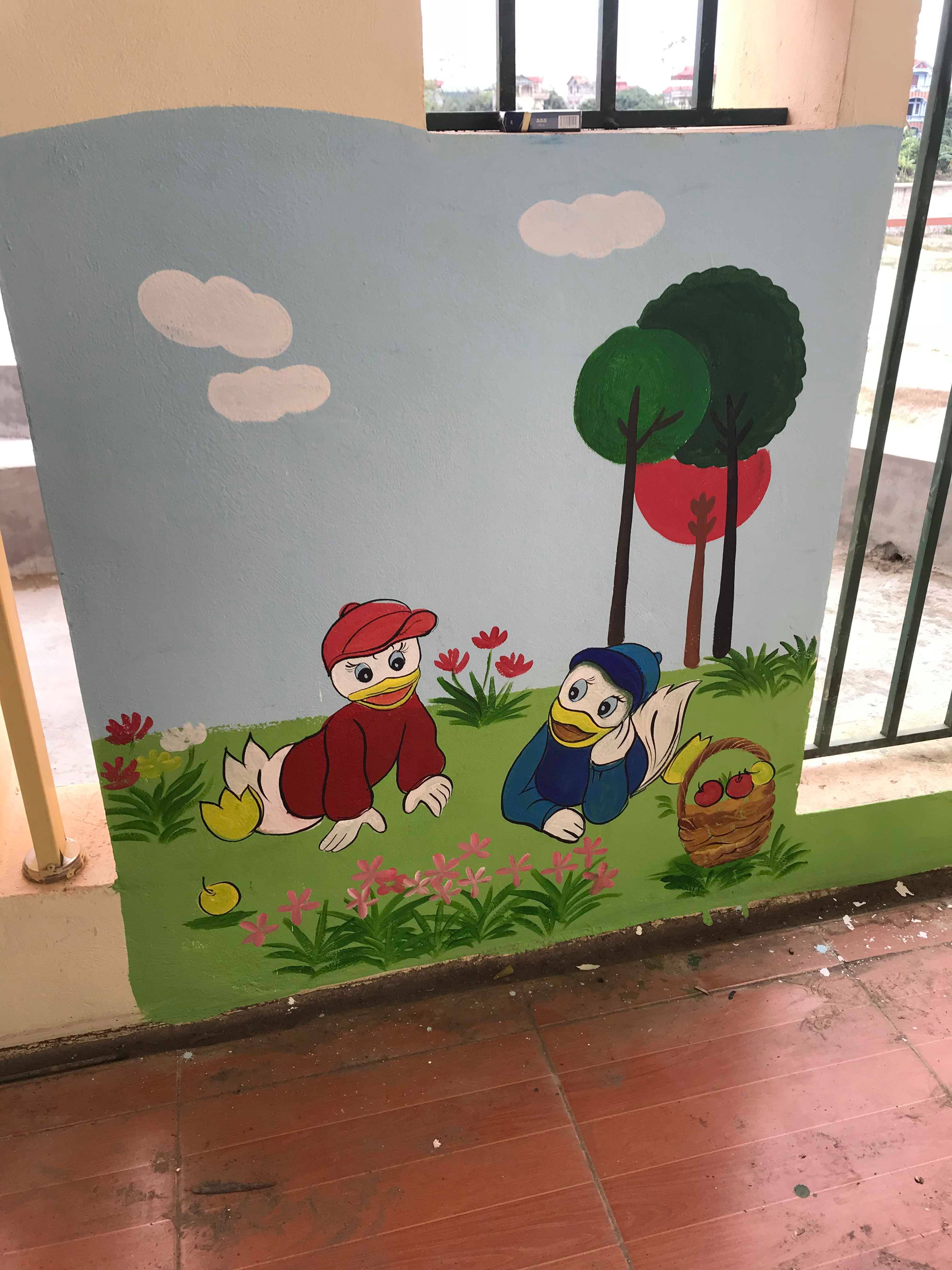 Vẽ tranh tường trường mầm non bắc ninh