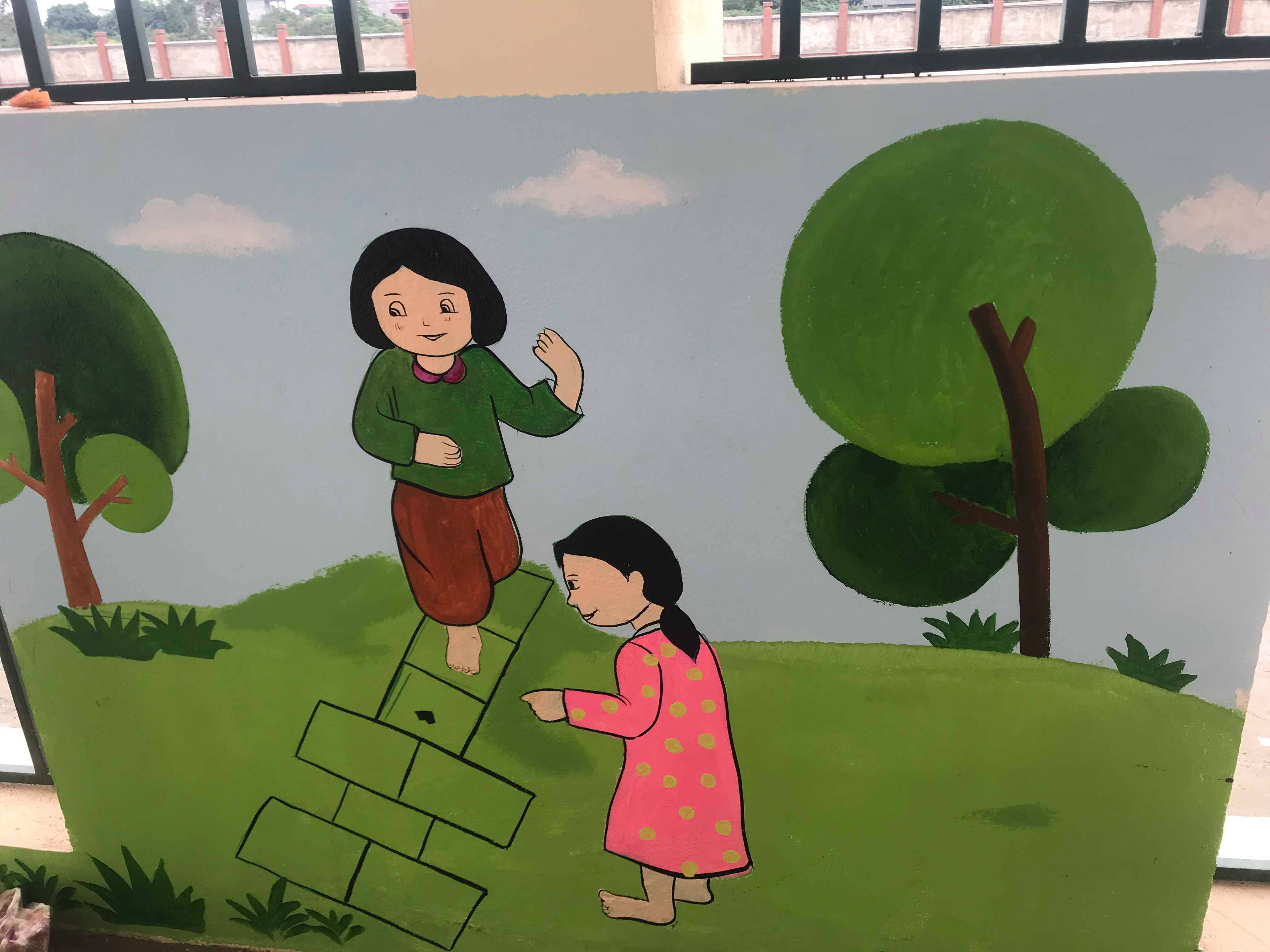 Vẽ tranh tường trường mầm non bắc ninh