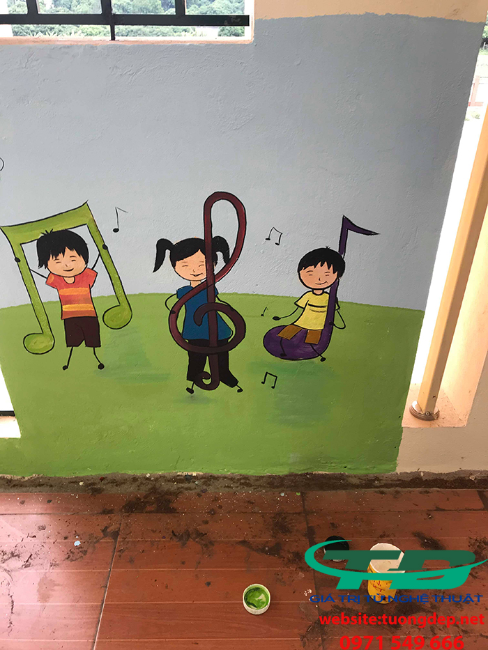 Vẽ tranh tường trường mầm non bắc ninh