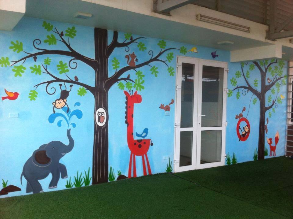 Vẽ tranh tường Mầm Non đẹp