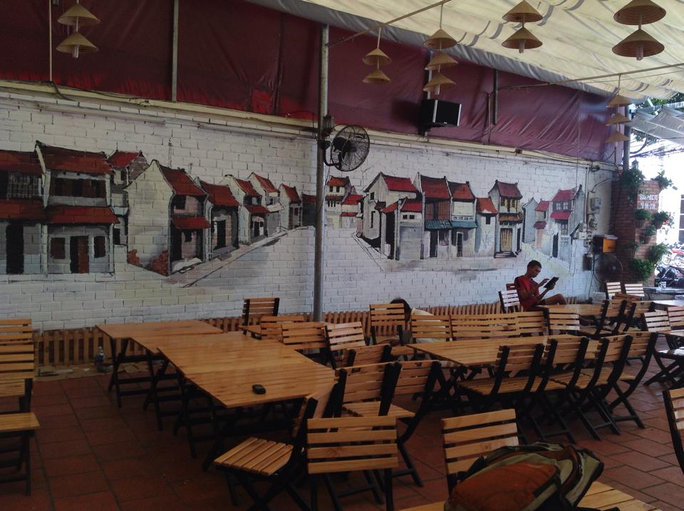 Vẽ tranh tường quán cafe hà nội