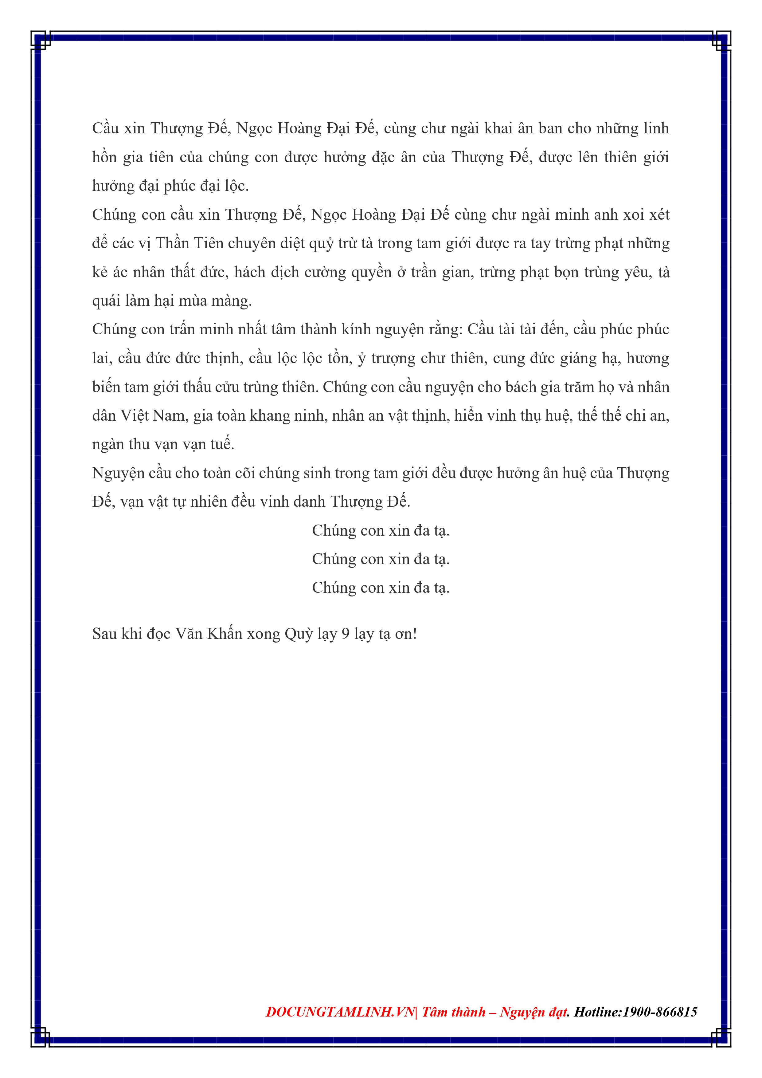 Bài Văn Khấn Cúng Tết Đoan Ngọ Ngoài Trời