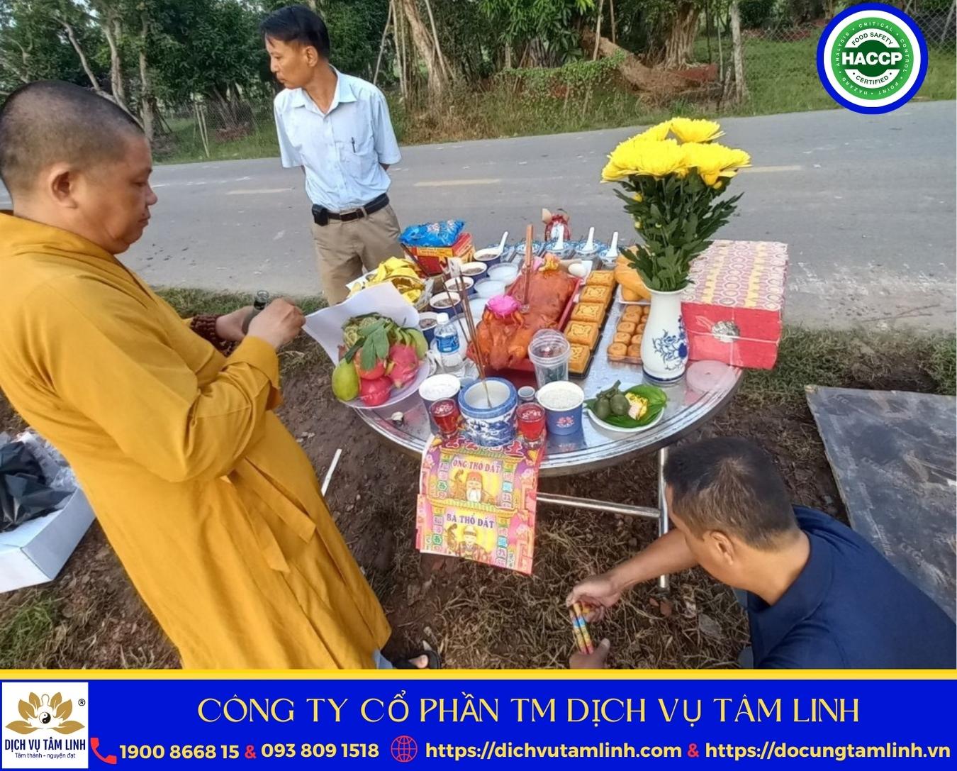 Mâm Cúng Động Thổ Cầu Đường