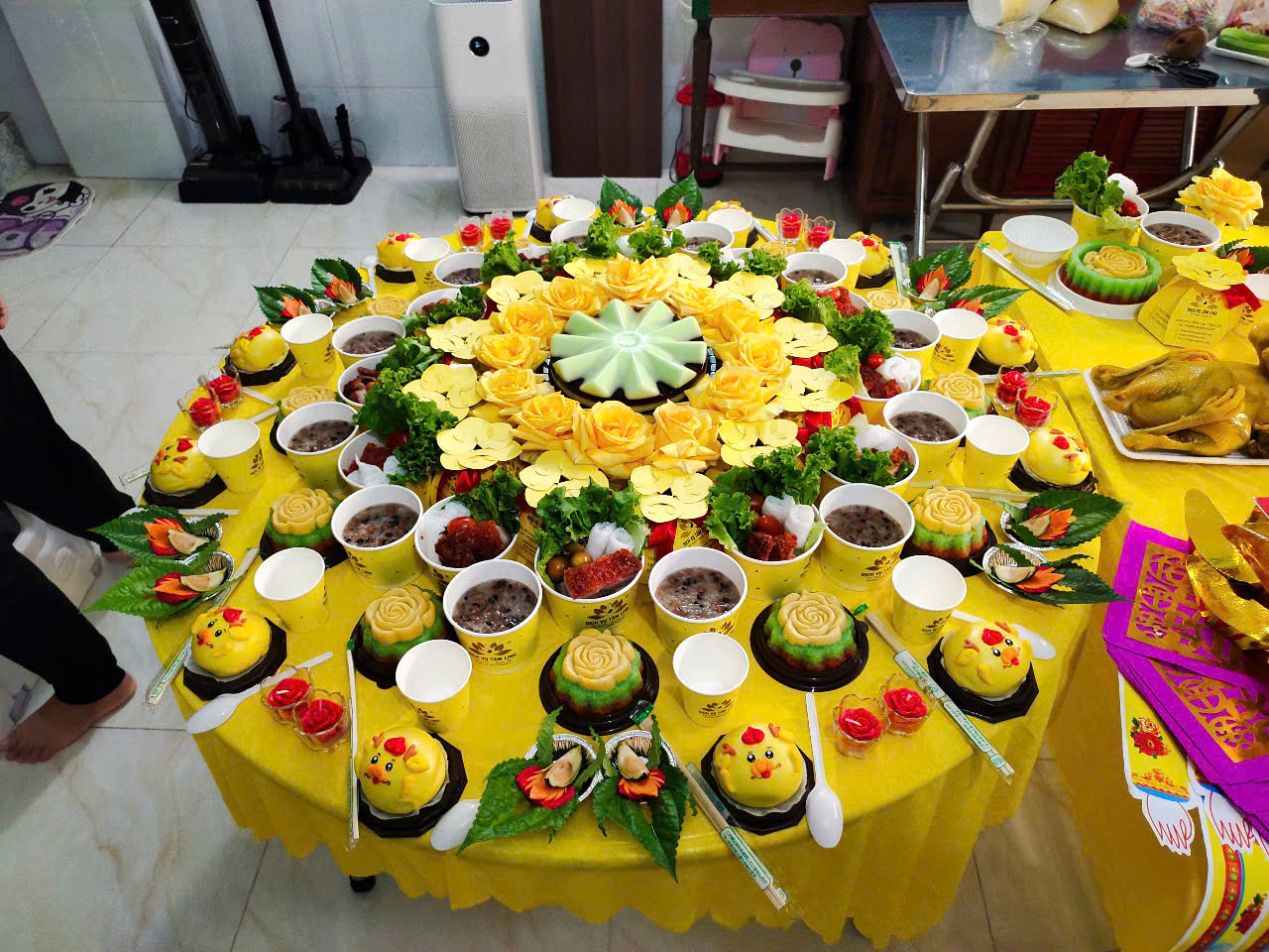 Mâm Cúng Thôi Nôi VIP4 Tone Vàng