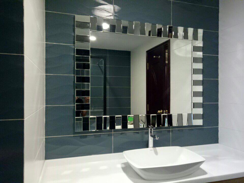 Gương nhà tắm decor nghệ thuật