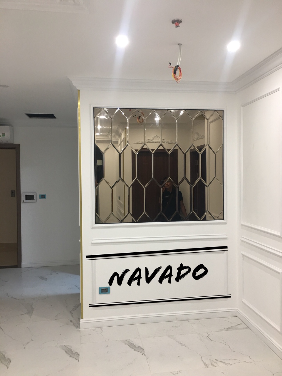 Gương ghép nghệ thuật phòng khách