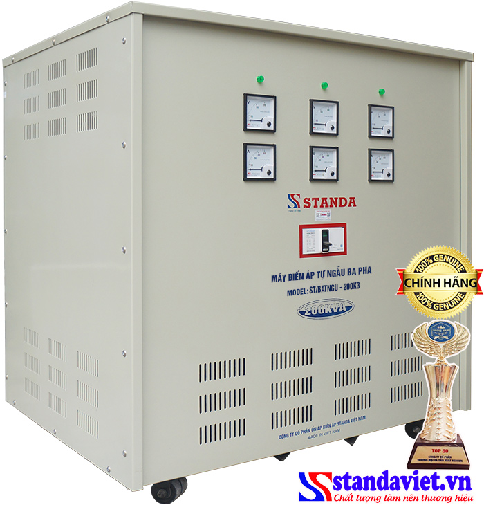 Biến áp Standa 200kVA dây đồng 100%