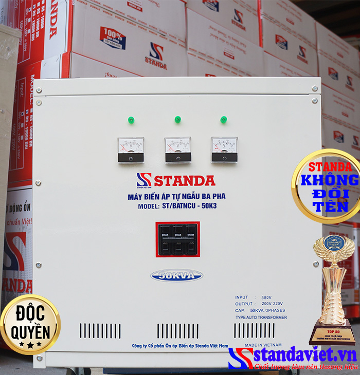 Biến áp Standa 50kVA dây đồng 100%