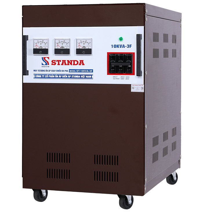 Ổn áp standa 10kva dải 260v-430v chính hãng