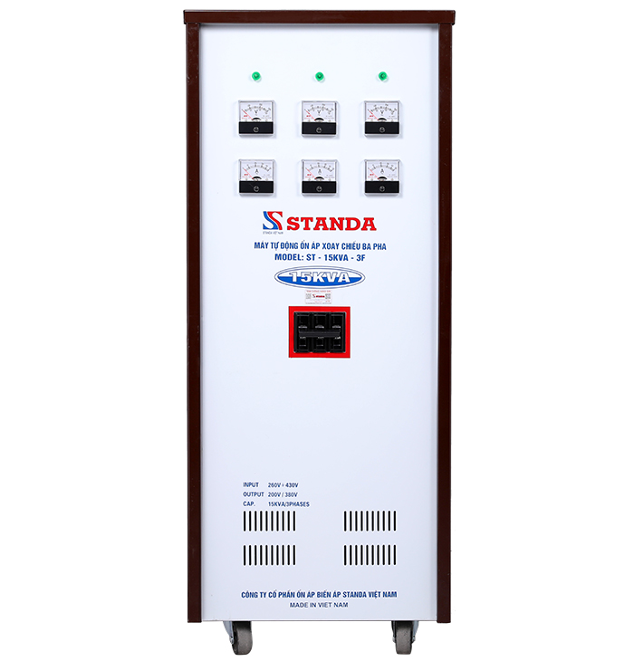 Ổn áp standa 10kva dải 260v-430v chính hãng