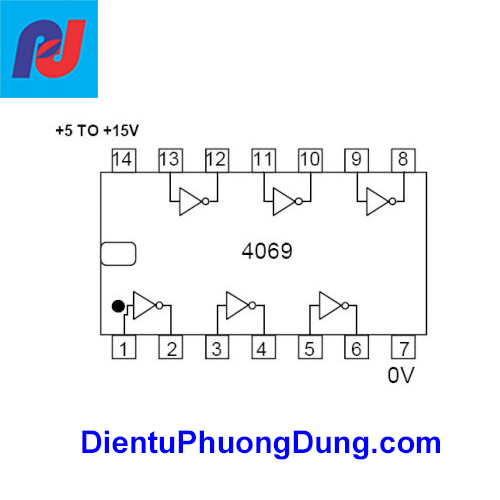 Sơ đồ chân CD4069