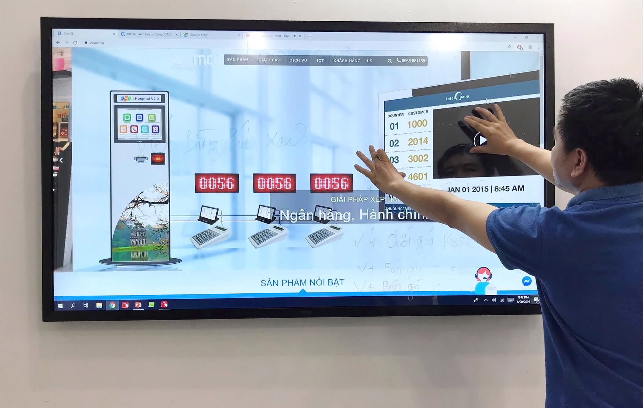 Màn hình tương tác thông minh mô phỏng ứng dụng dạy học 3D