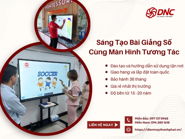 sáng tạo bài giảng số cùng màn hình tương tác