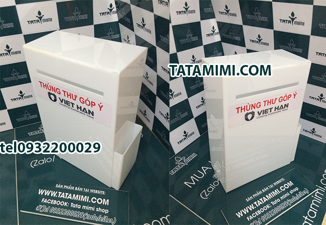 Thùng thư mica-Hộp thư góp ý mica