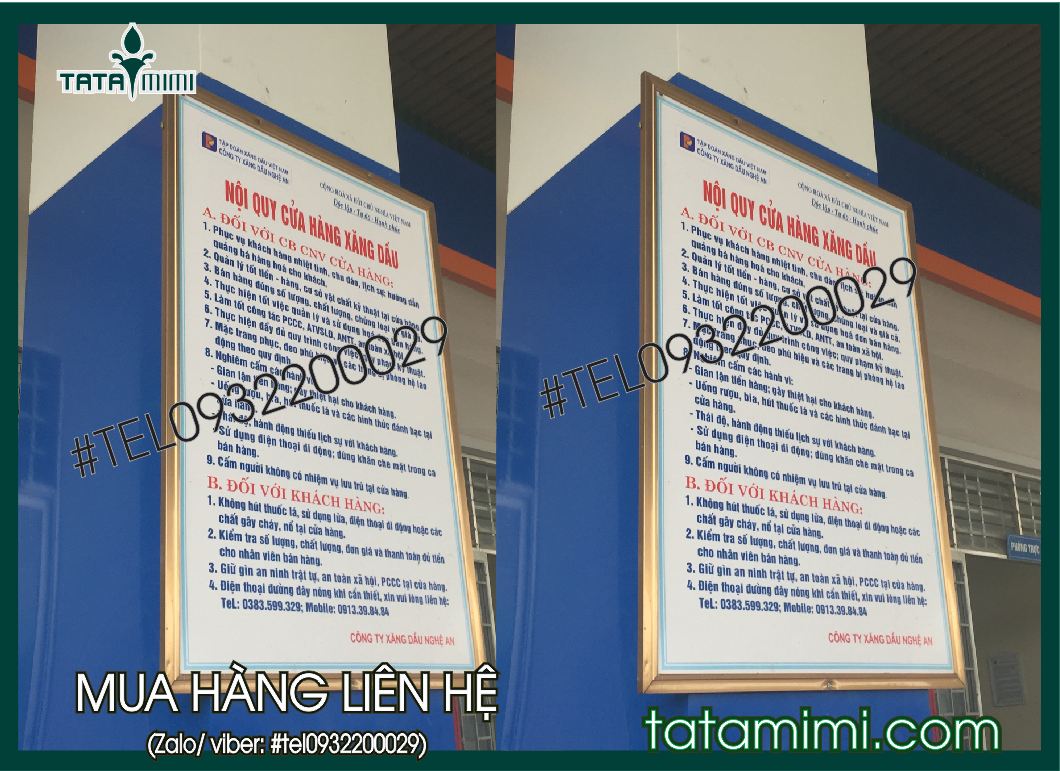 Biển nội quy để đất cho công ty