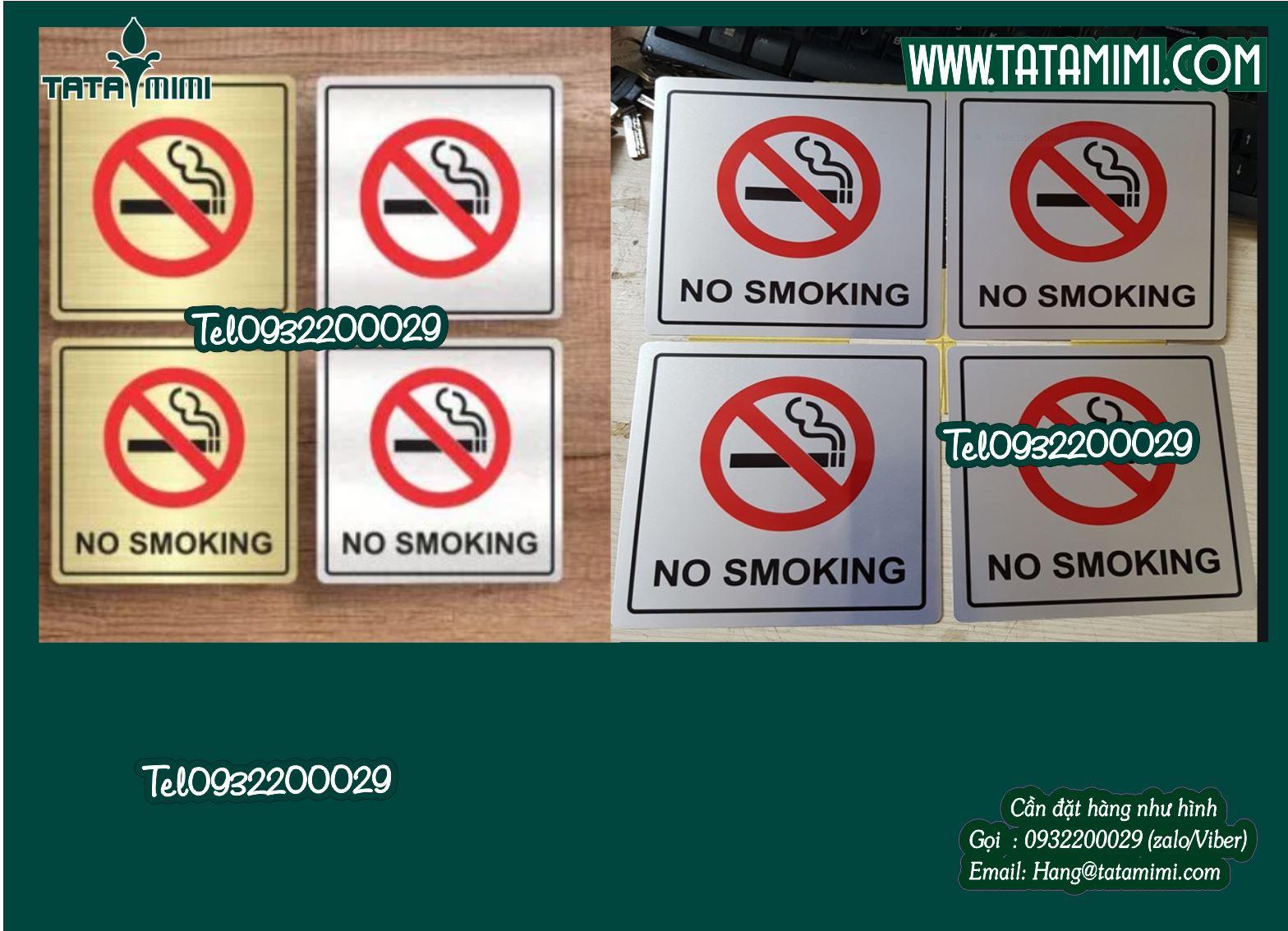 Bảng cấm hút thuốc nên làm loại dán hay để bàn
