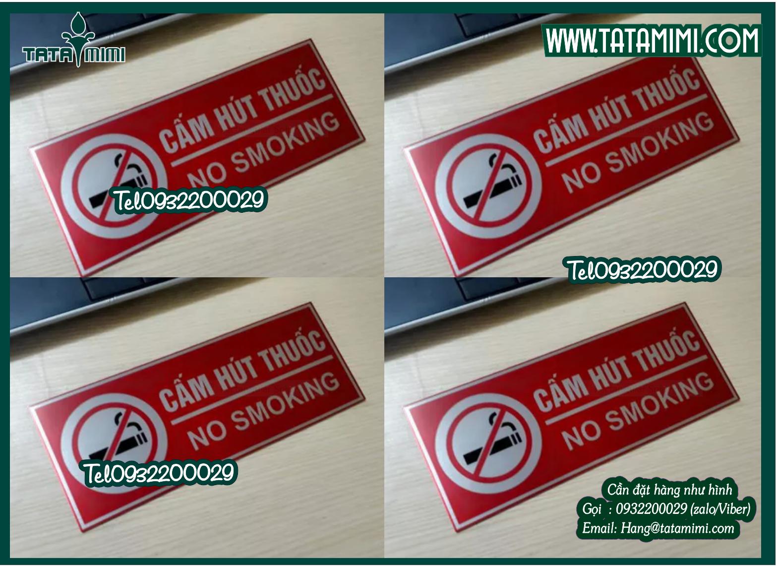 Các biển cấm từ mica nội dung in decal