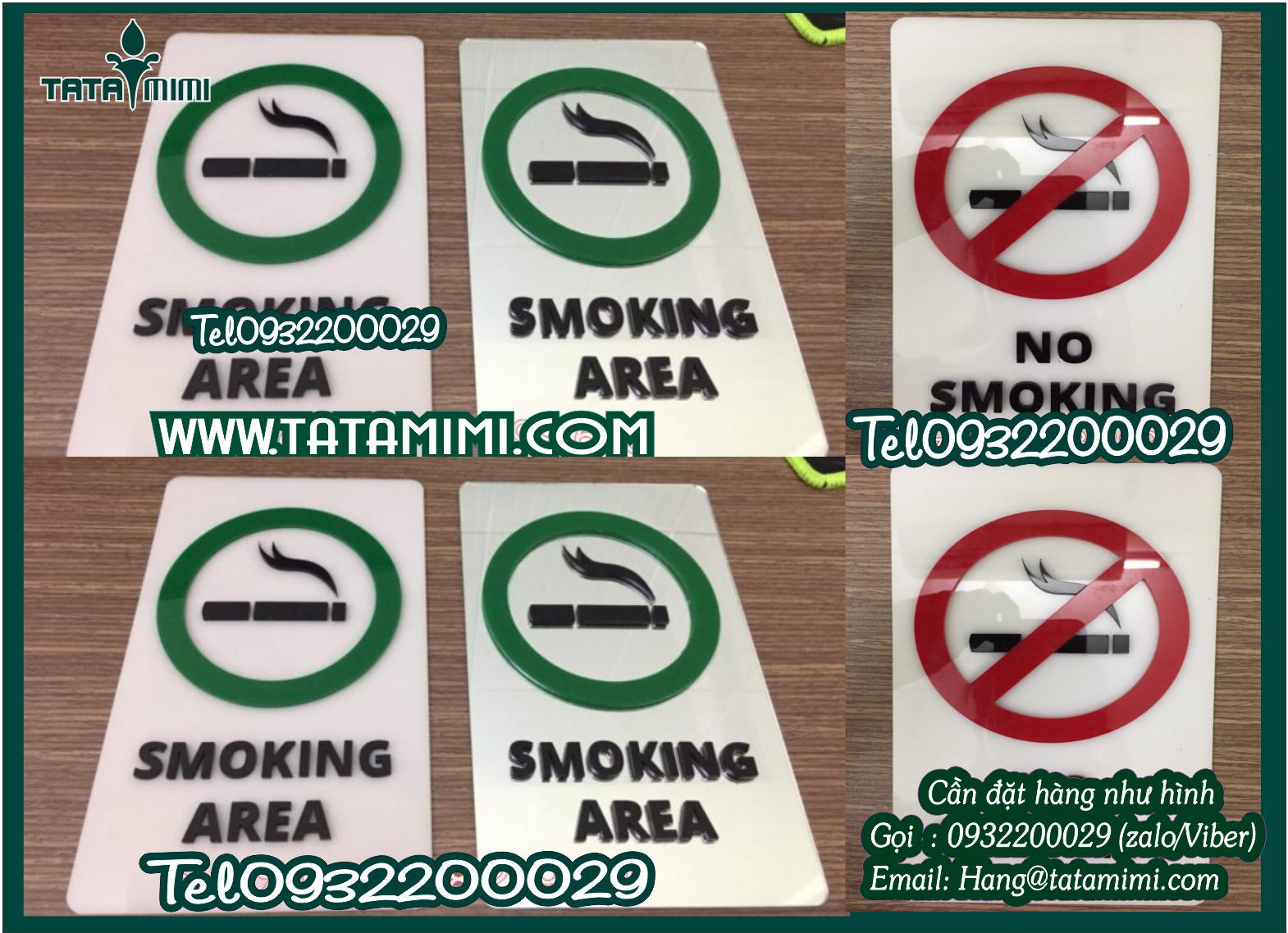 Các biển cấm từ mica nội dung in decal