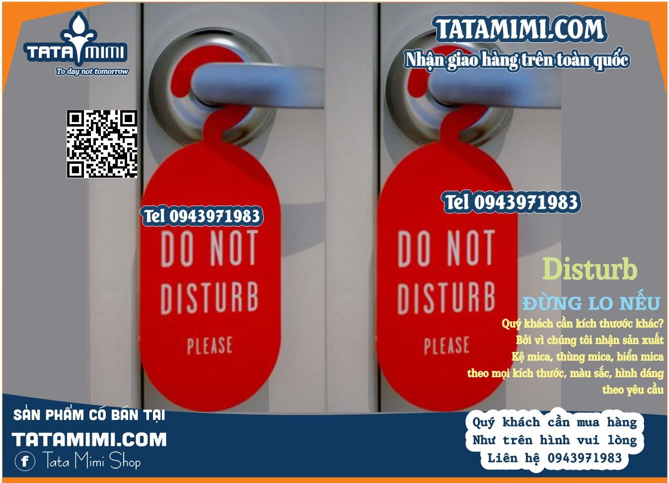 Bảng dọn phòng khách sạn treo cửa