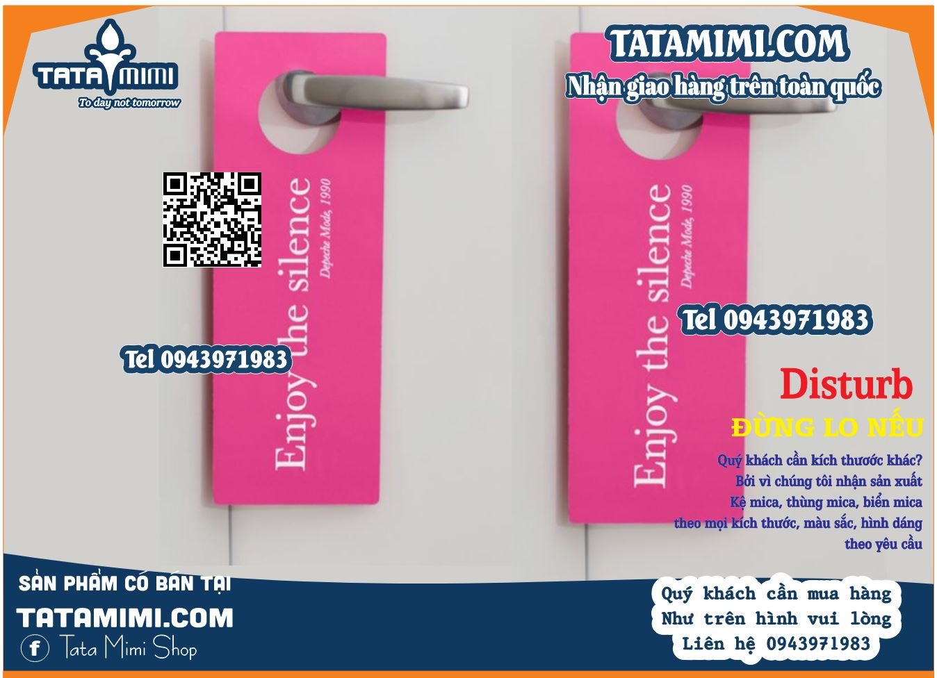 Bảng dọn phòng khách sạn treo cửa