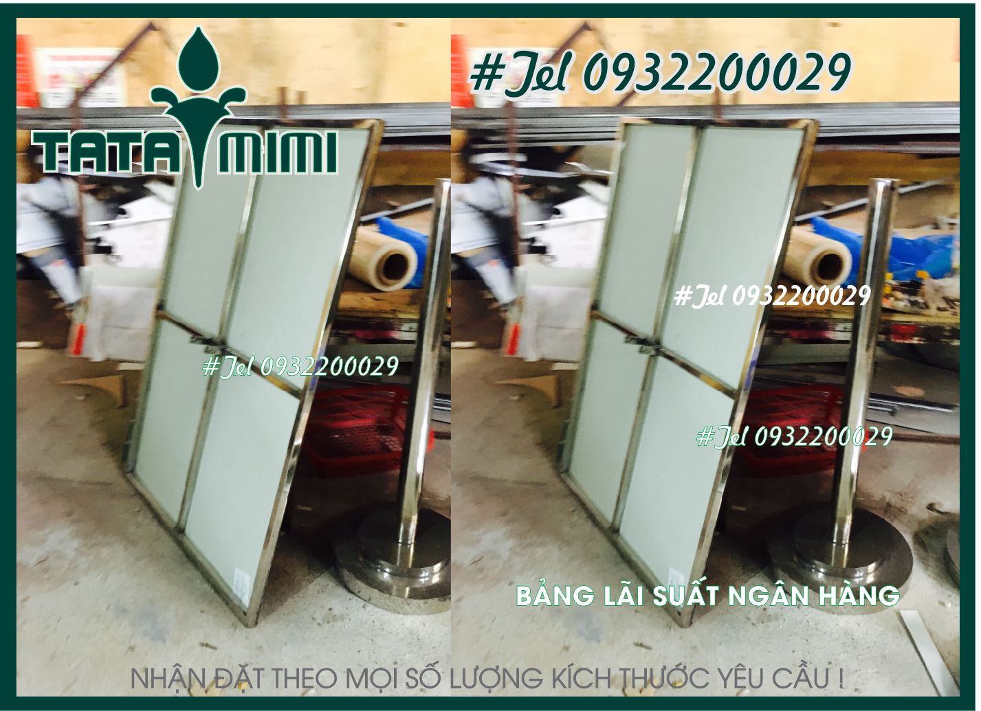 Bảng tiết kiệm ngân hàng từ inox