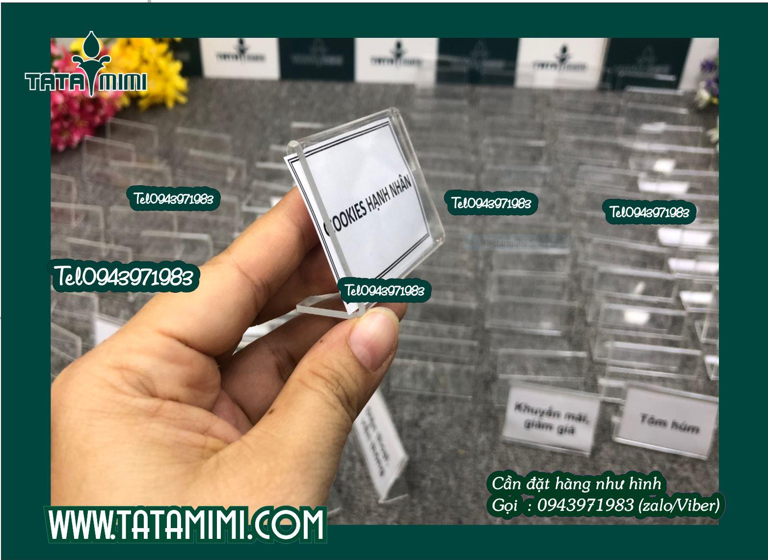 Kệ giá tiền sản phẩm bằng mica