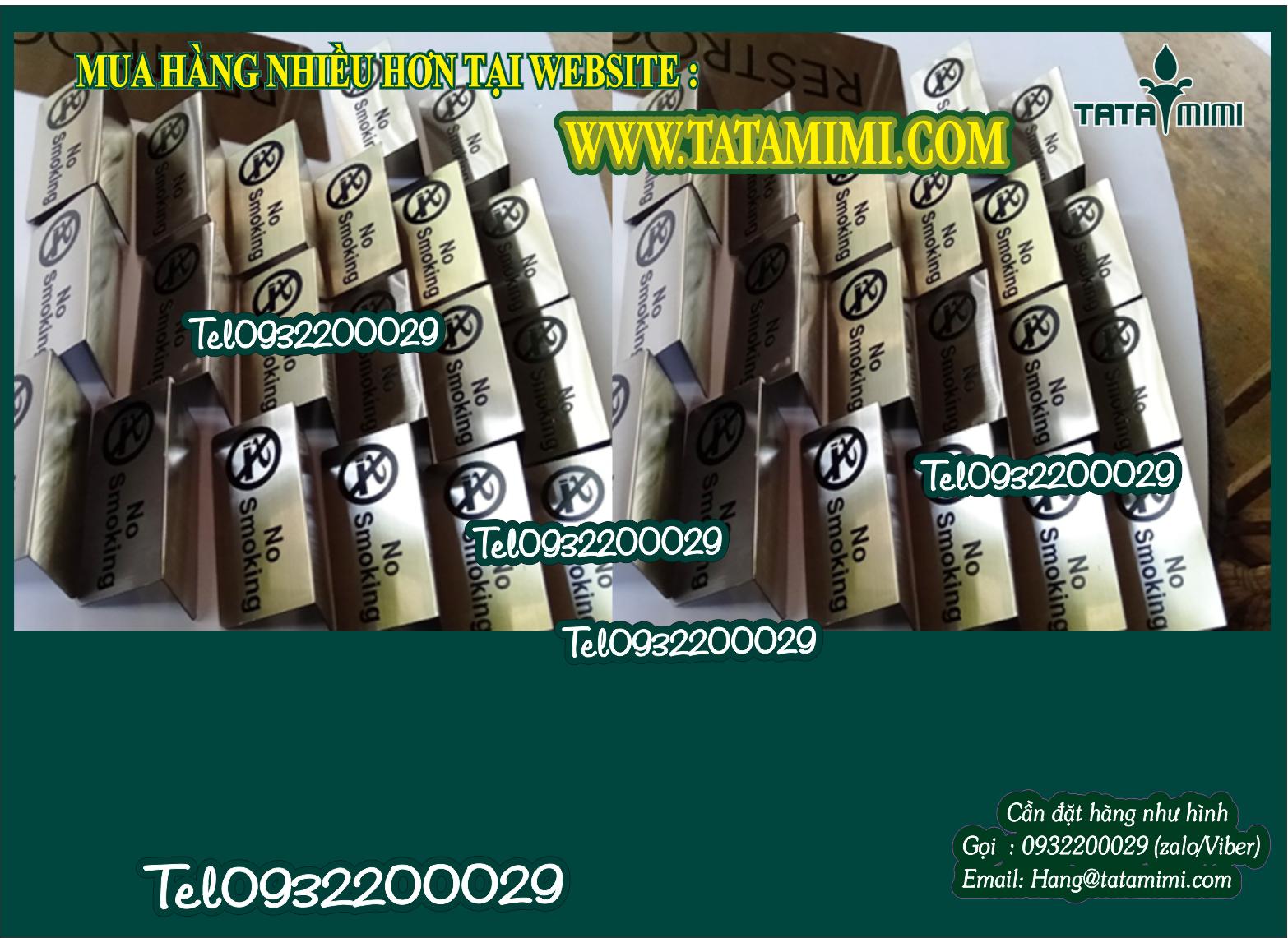 Biển no smoking bằng chất liệu mica, inox