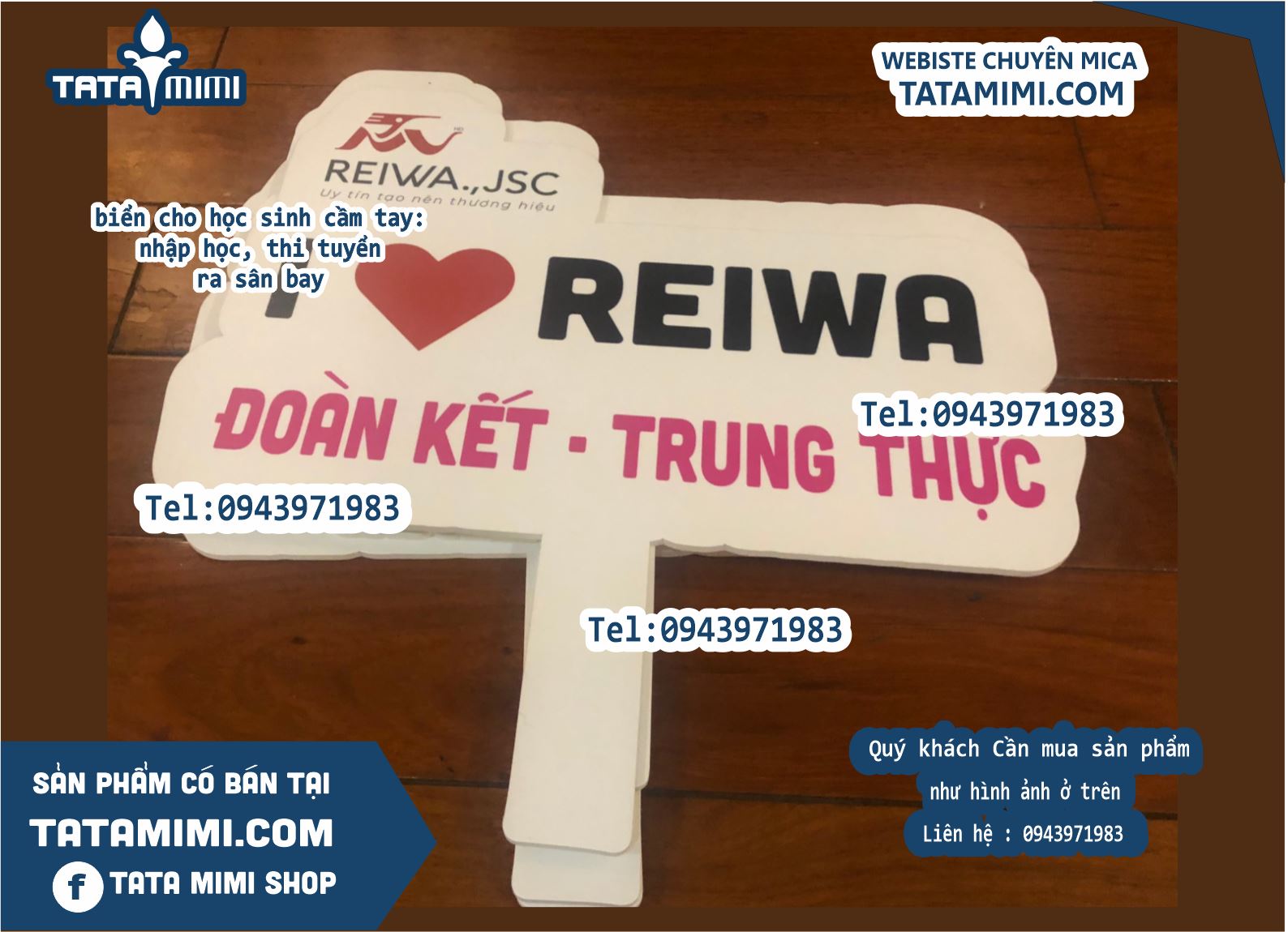 In biển chụp ảnh cầm tay kích thước nhỏ