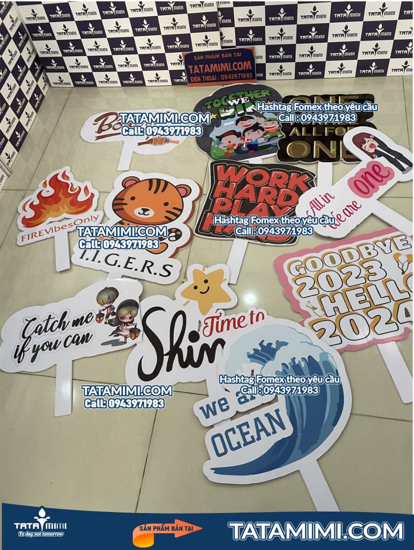 Sáng Tạo và Ấn Tượng - Thiết Kế Biển Tay Cầm của Công Ty Tata Mimi Cho Sự Kiện Hashtag Fomex