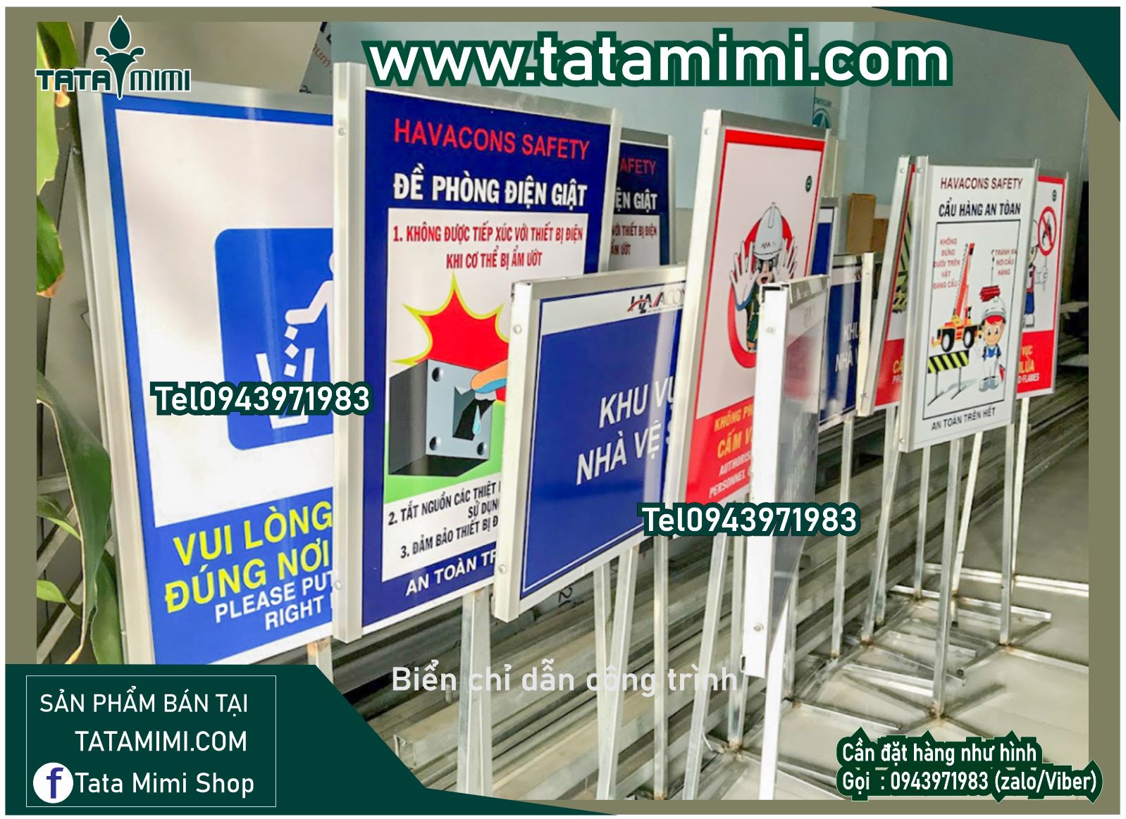 Biển chỉ dẫn vào công trình