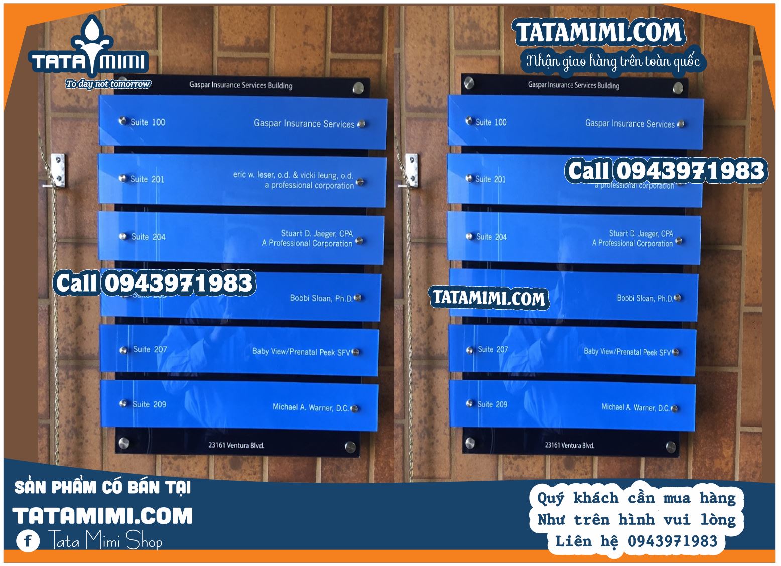 Bảng chỉ dẫn gắn ở sảnh