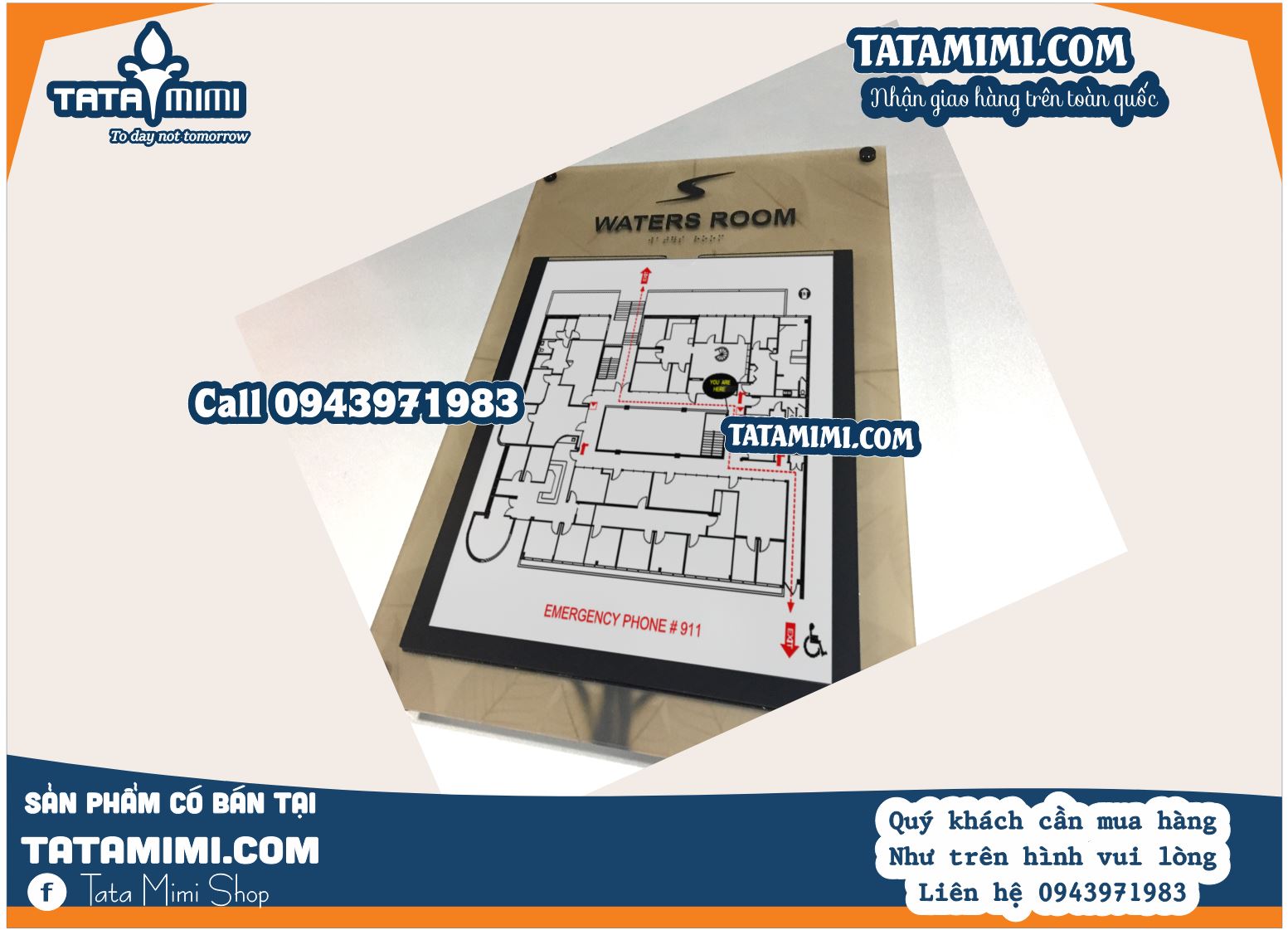 Bảng chỉ dẫn gắn ở sảnh