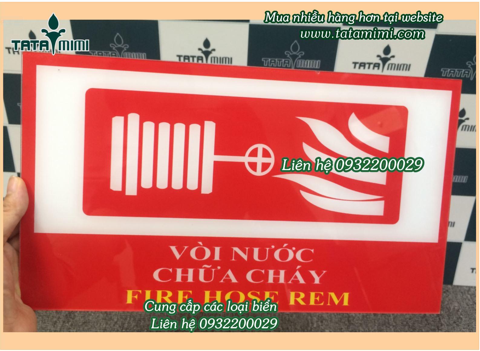 Bộ biển báo cháy bằng mica