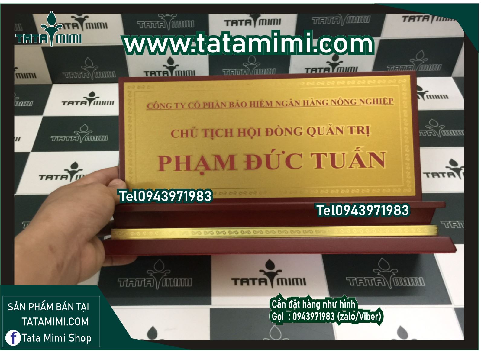 Biển chức danh mica độ dày thân 2cm
