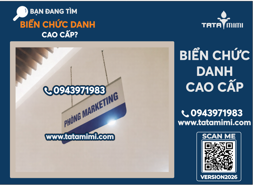Làm biển chức danh phòng ban treo trần theo yêu cầu, giao nhanh.