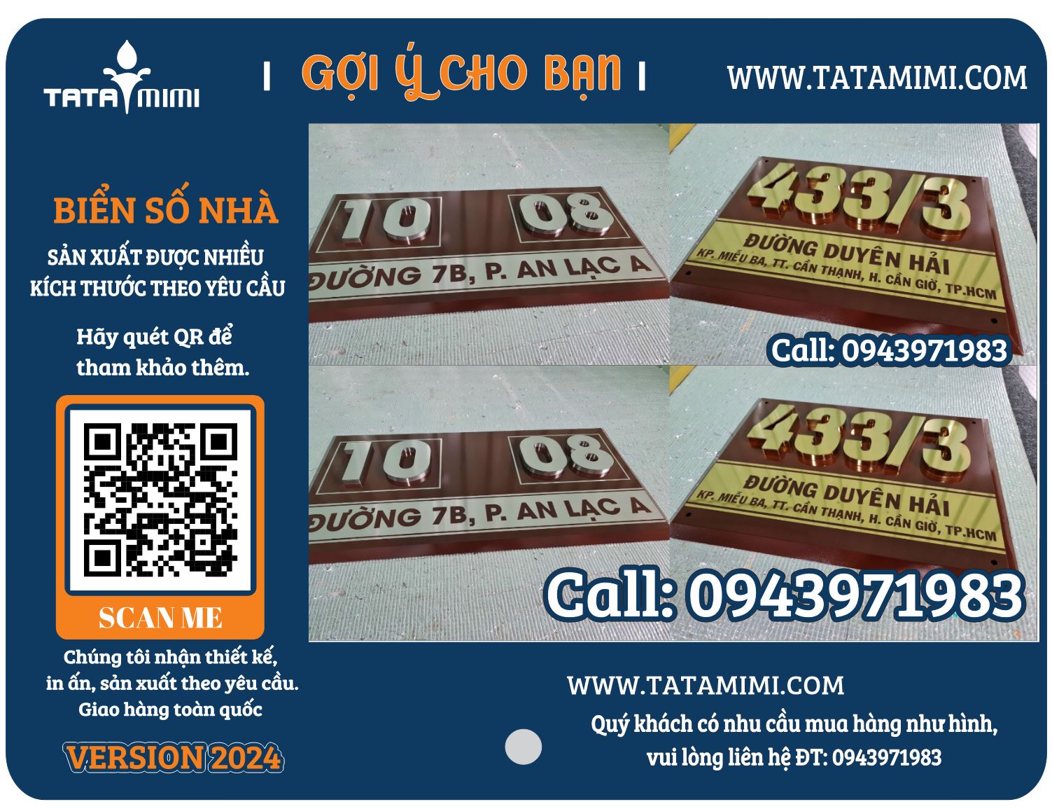 Mẫu biển số nhà đẹp