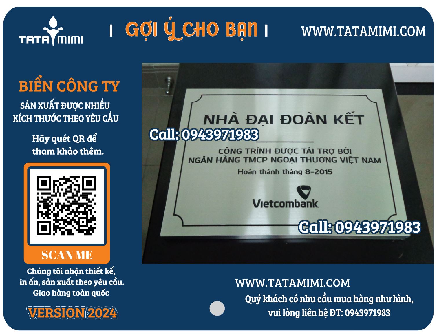 Thiết kế biển inox công ty inox trắng