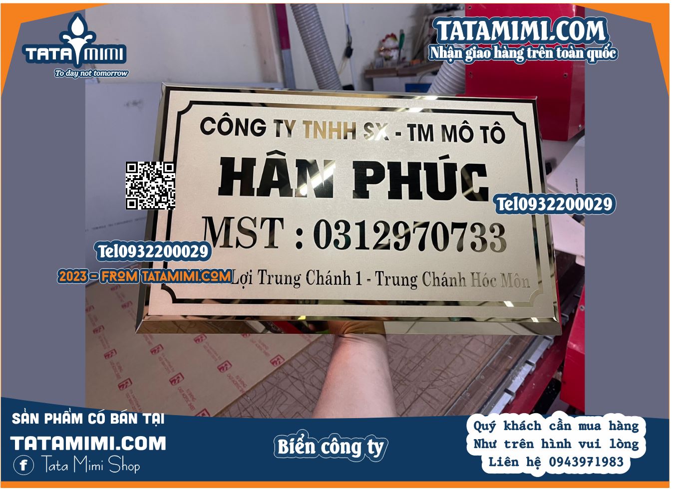 Biển công ty nên in hay khắc