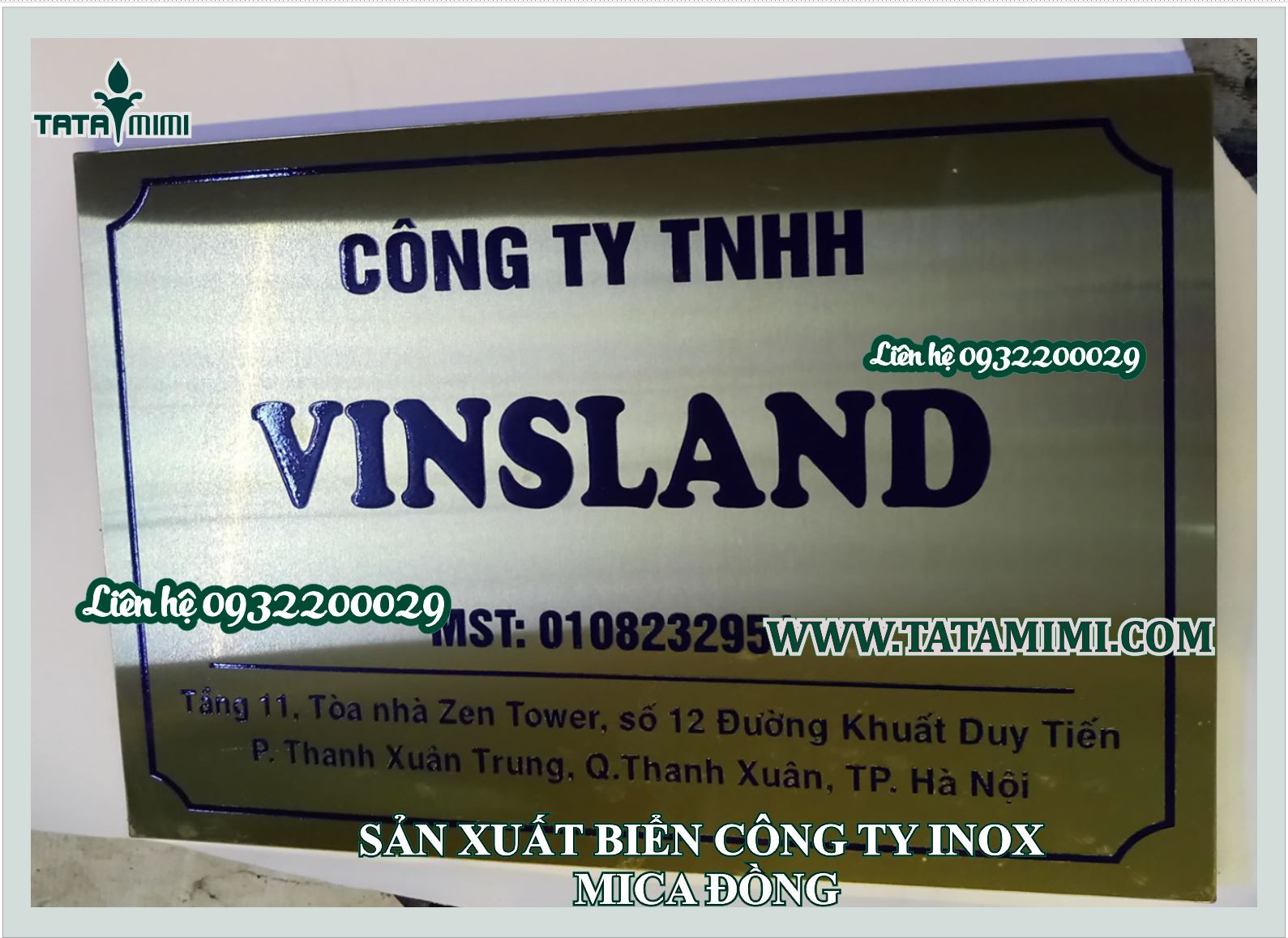 Biển inox nên lên chân cao bao nhiêu