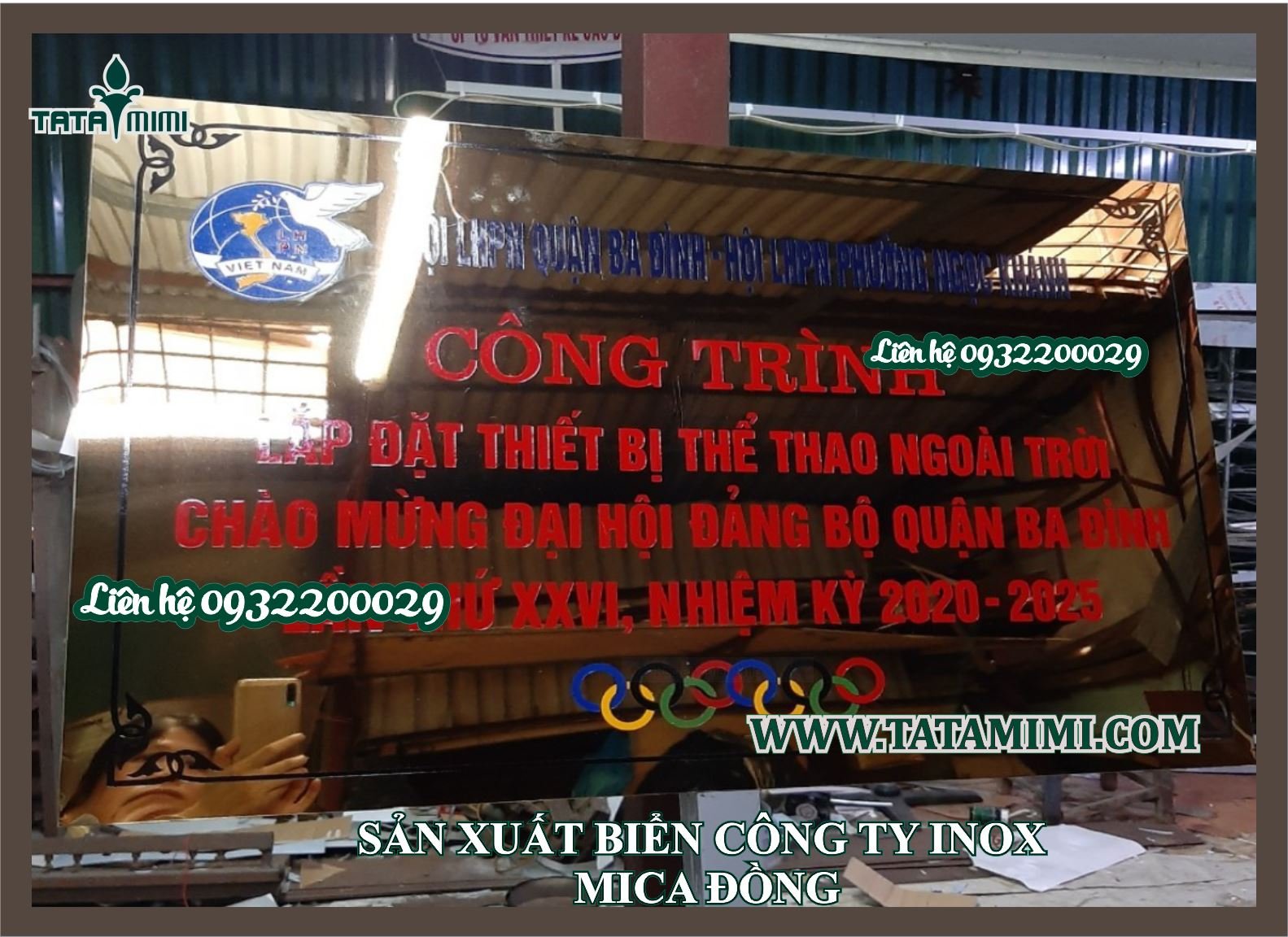 quảng cáo logo công ty bằng inox