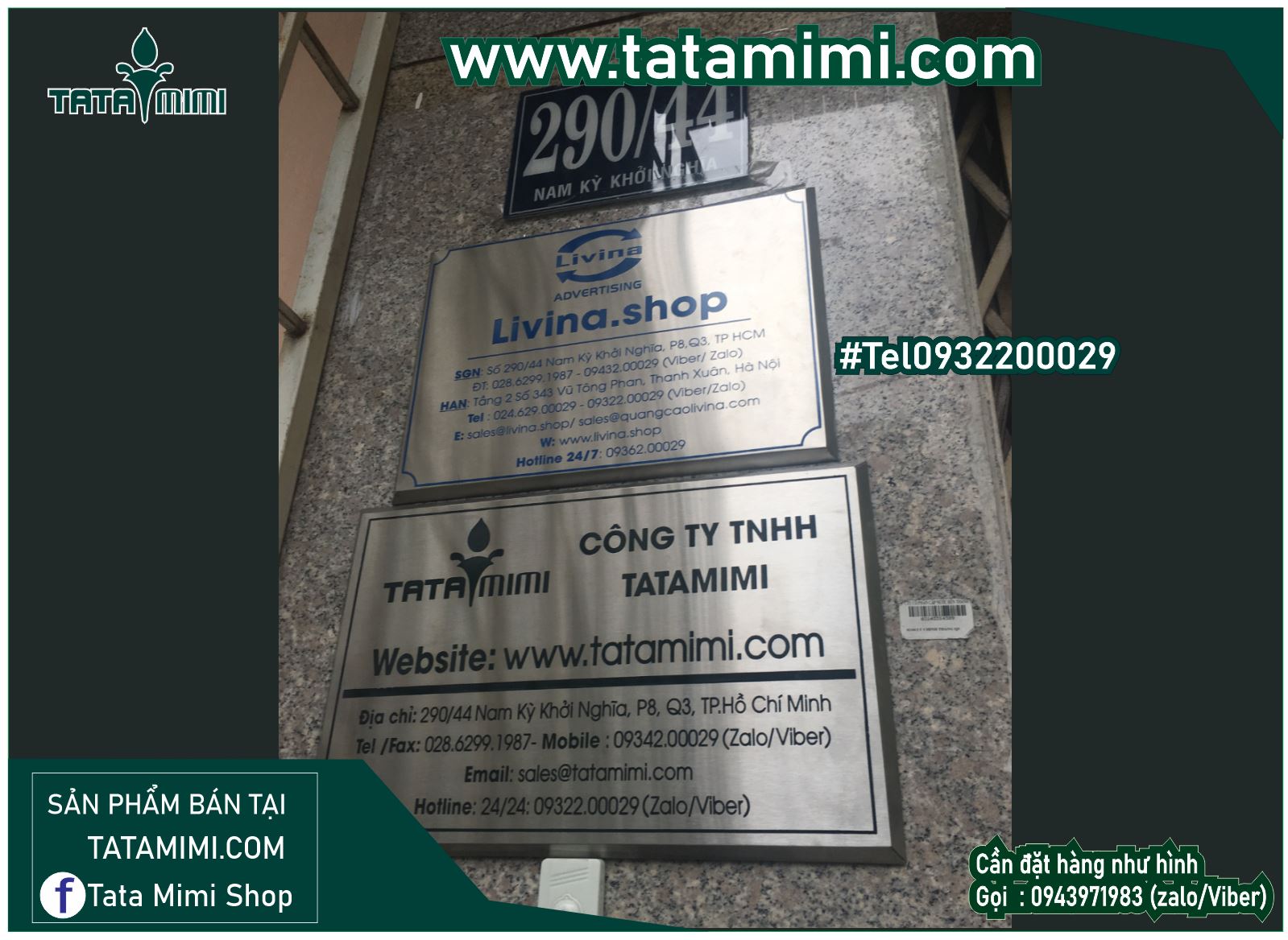 Biển công ty mica inox