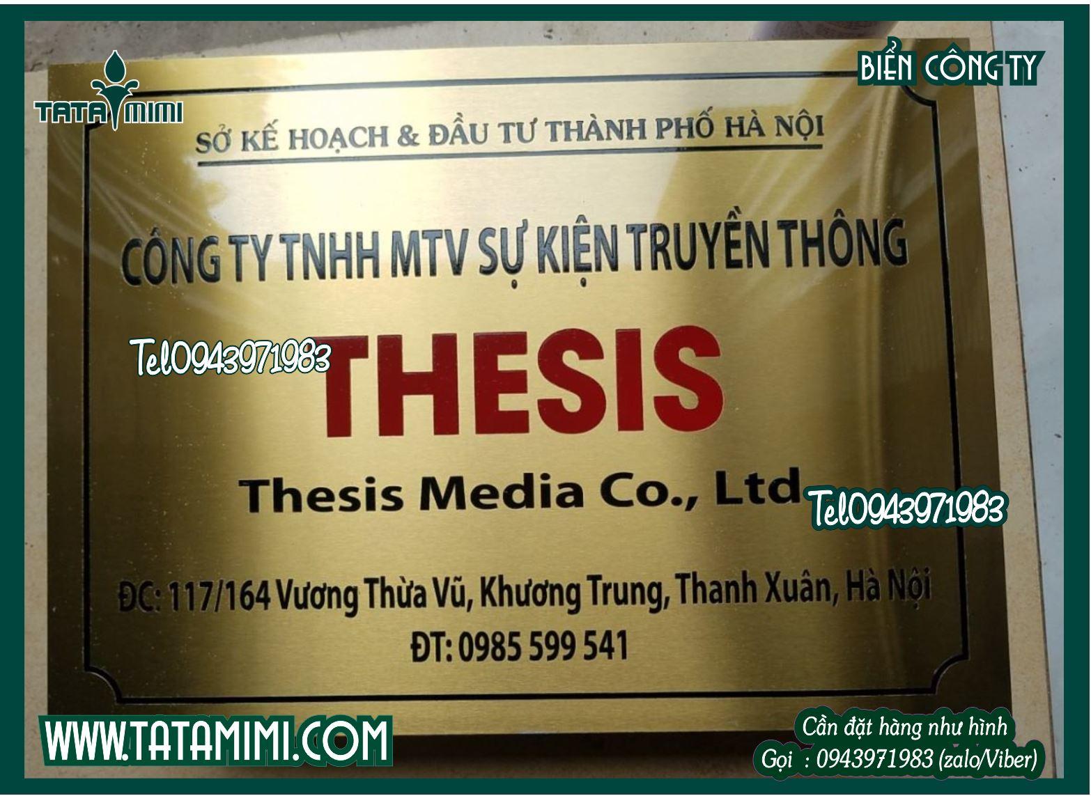 Biển công ty các loại- các mẫu biển công ty
