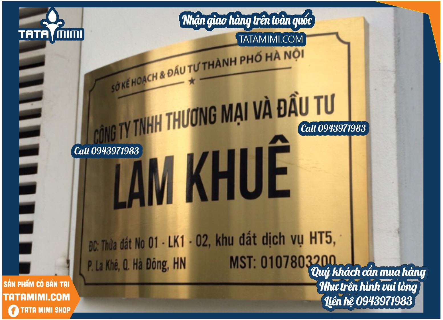 Biển công ty làm từ inox 304