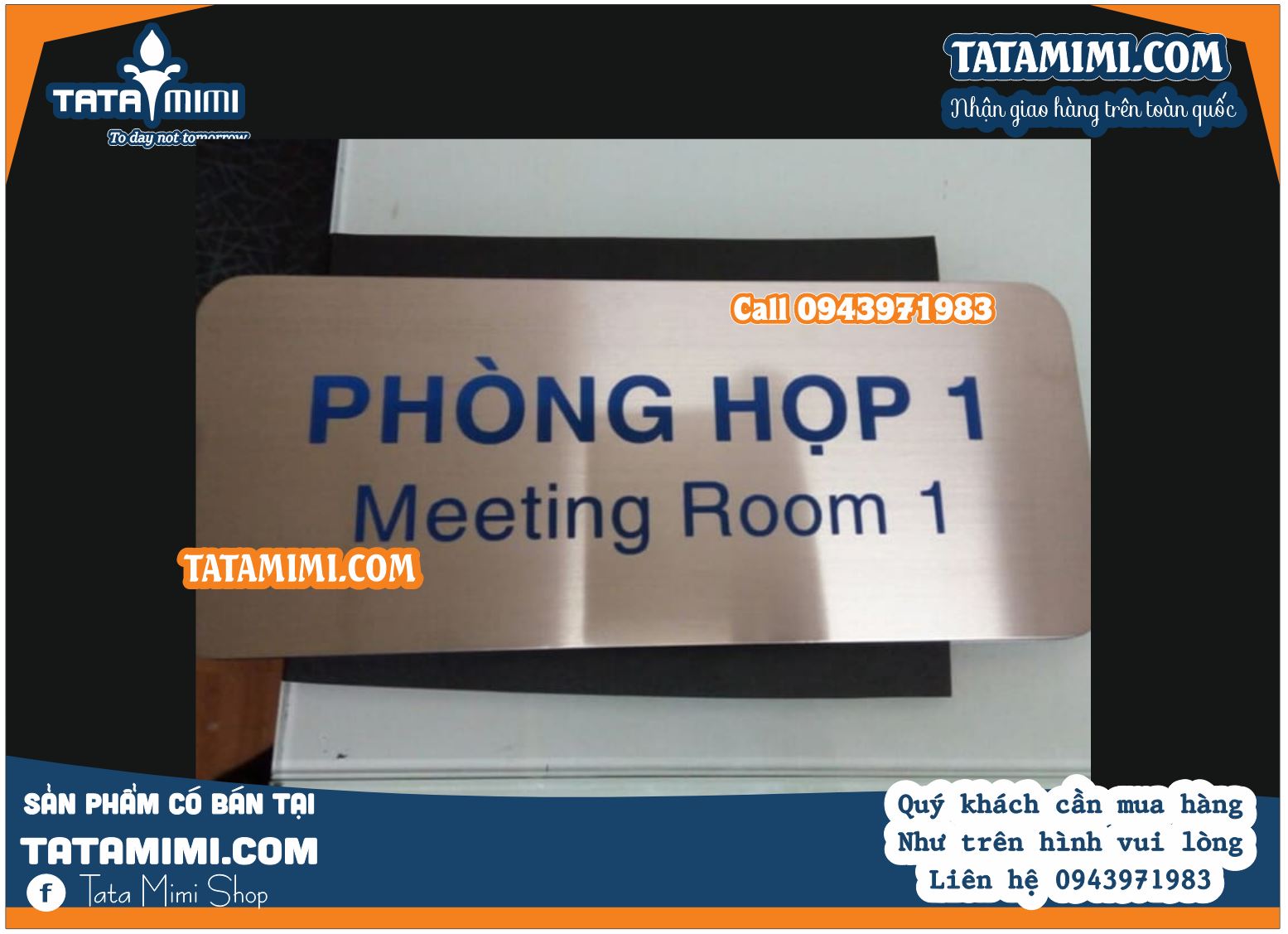 Bảng phòng ban được in lên chất liệu mica