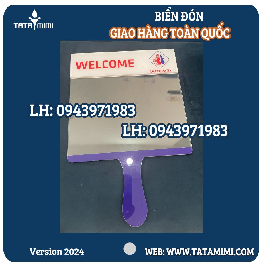 In Bảng Đón Cầm Tay A4 Ngang