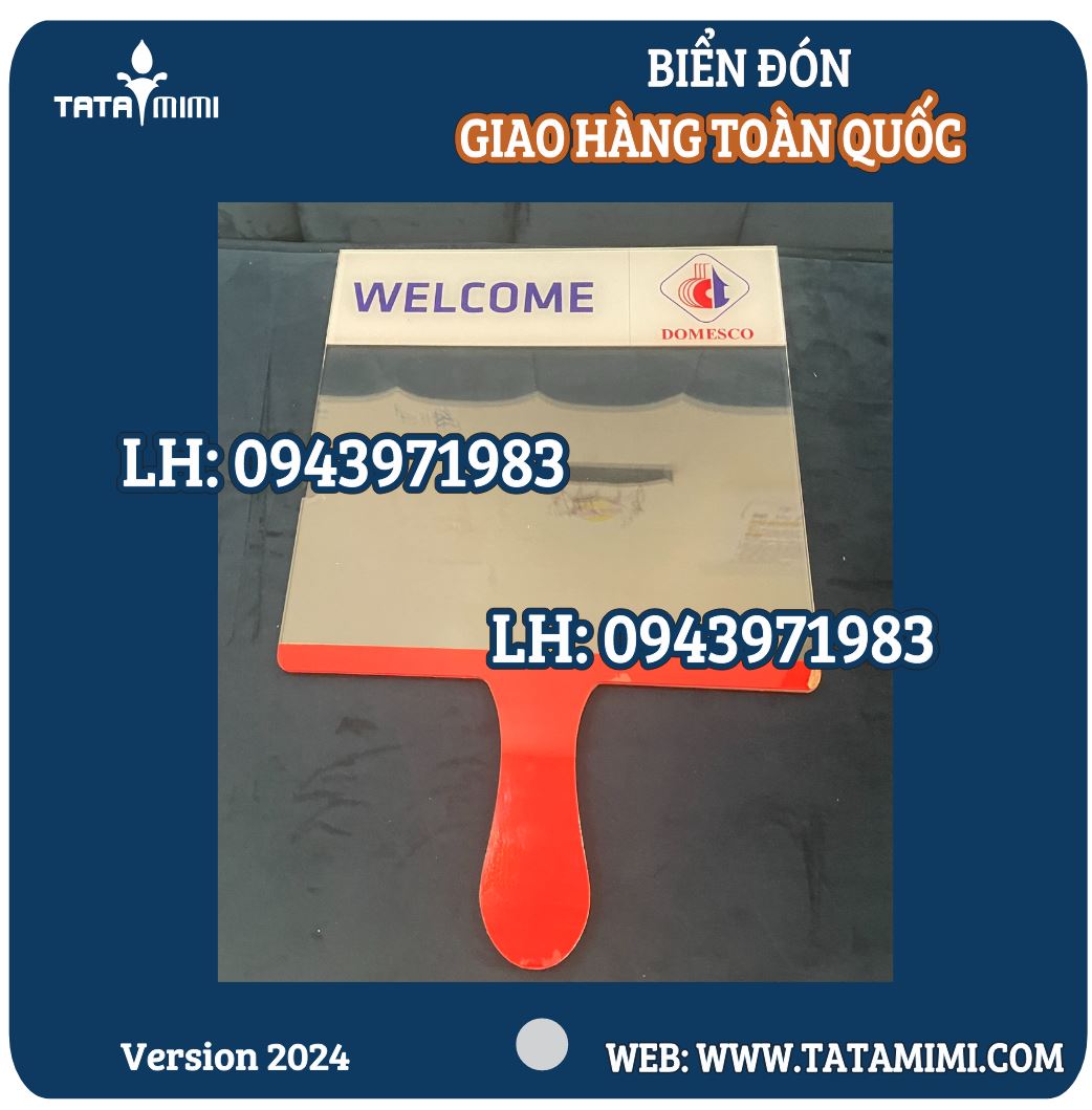 In Bảng Đón Cầm Tay A4 Ngang