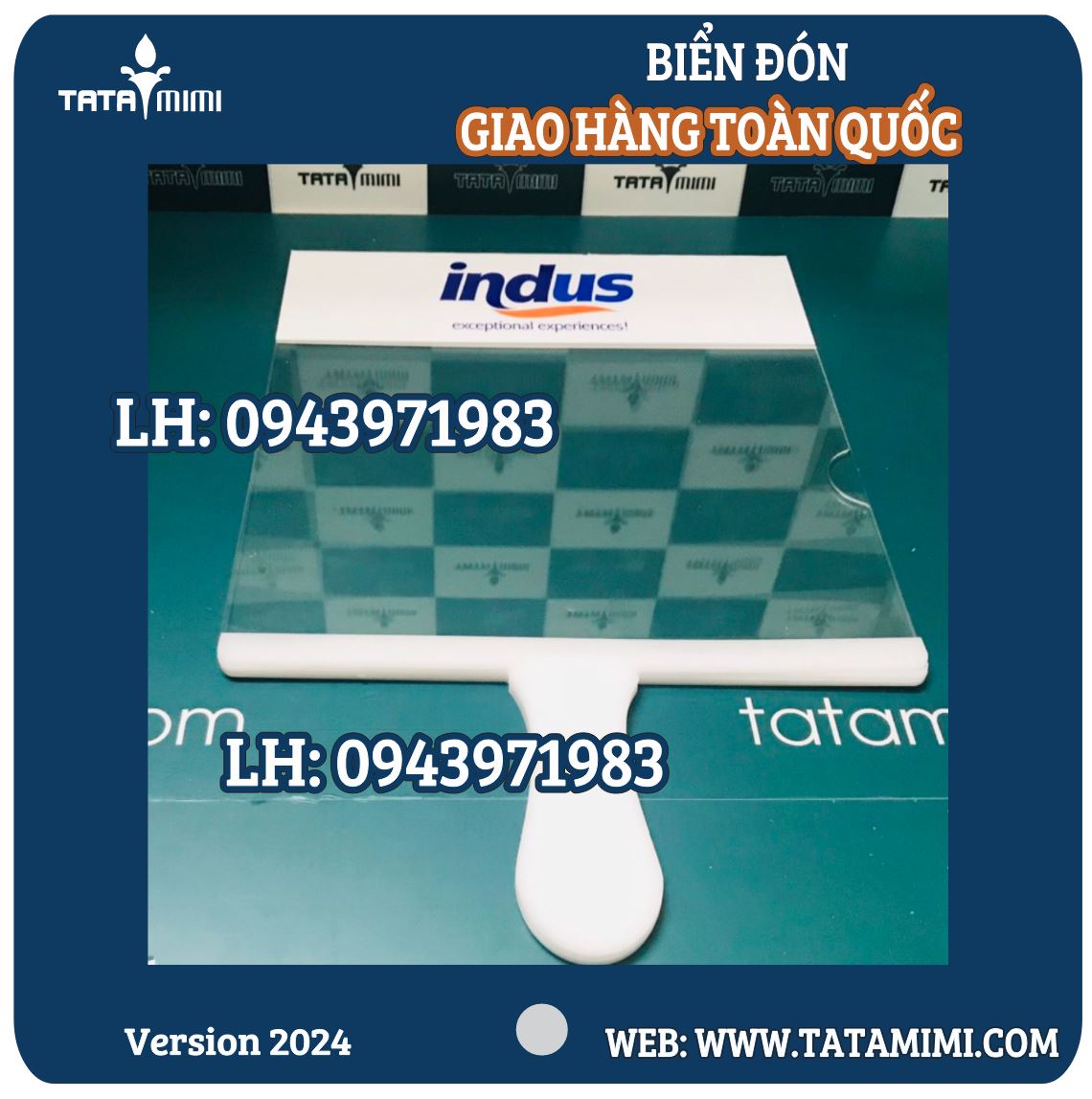 In Bảng Đón Cầm Tay A4 Ngang