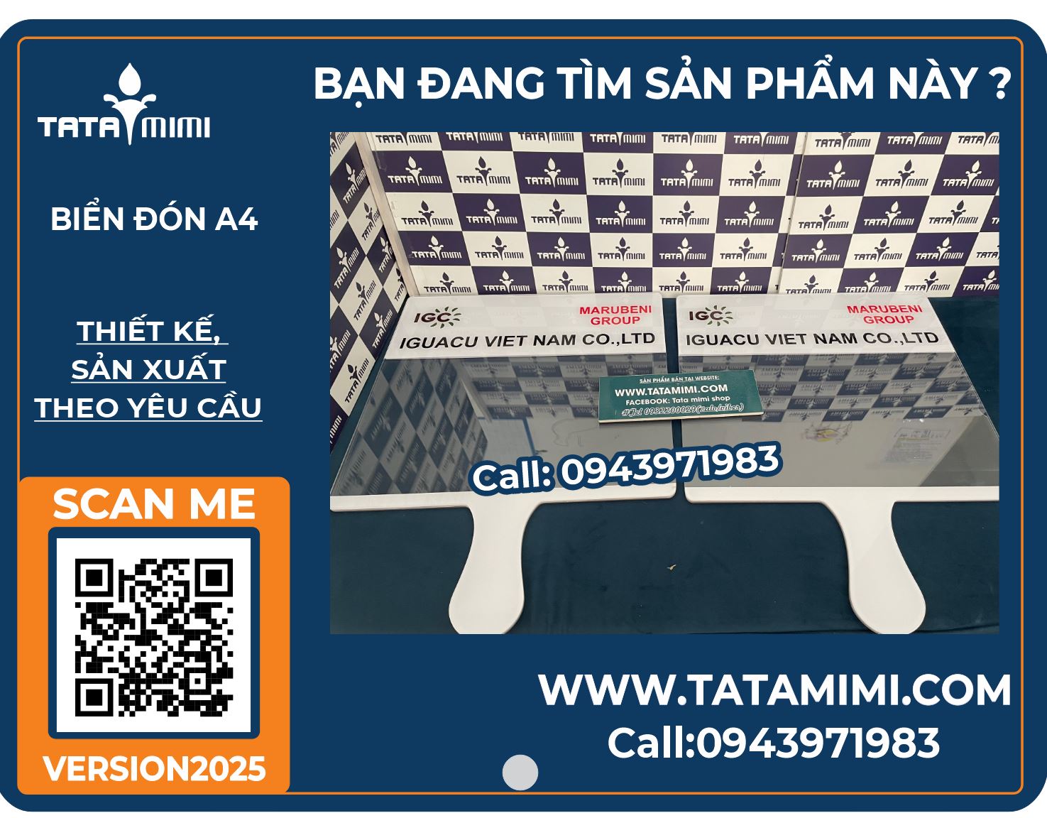 Thiết kế biển đón A4 ngang sang trọng